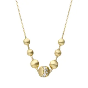 Marco Bicego Africa 18ct Yellow Gold 0.48ct Diamond Necklace D