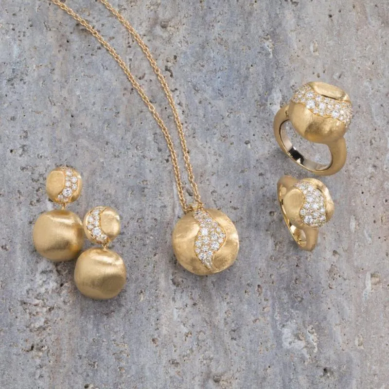 Marco Bicego Africa 18ct Yellow Gold 0.52ct Diamond Necklace D