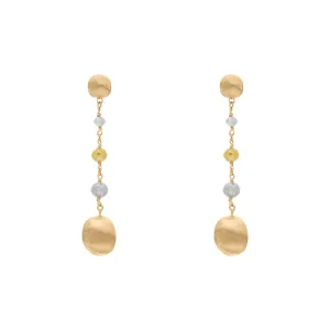 Marco Bicego Africa 18ct Yellow Gold Mixed Gemstone Drop Earrings D