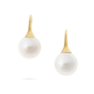 Marco Bicego Africa 18ct Yellow Gold Pearl Small French Wire Earrings D