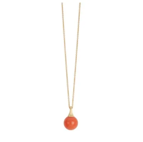 Marco Bicego Africa Boule 18ct Yellow Gold Carnelian Pendant D