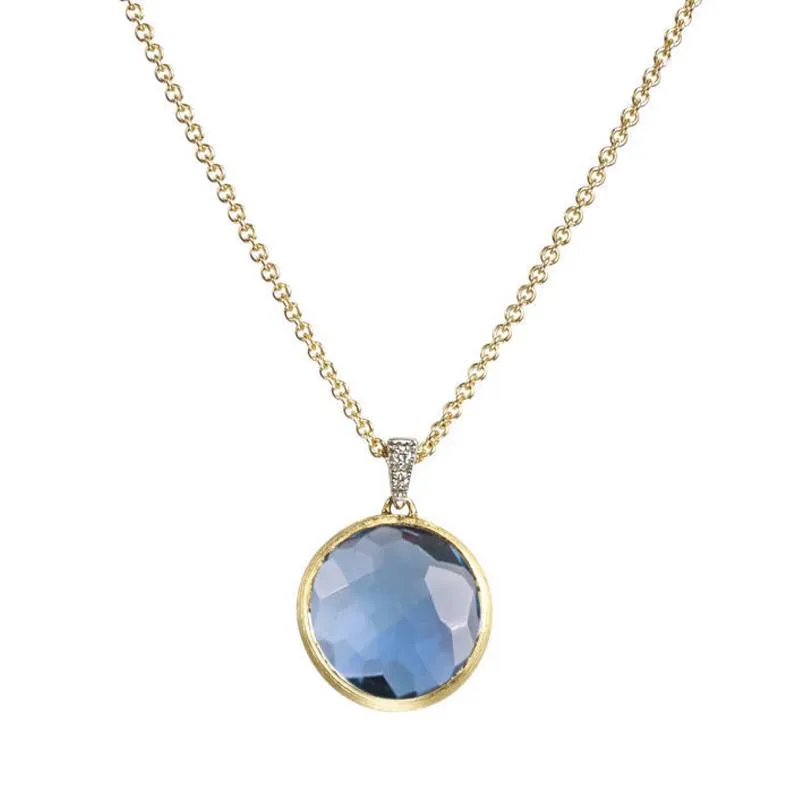 Marco Bicego Delicati 18ct Yellow Gold Topaz Diamond Necklace D