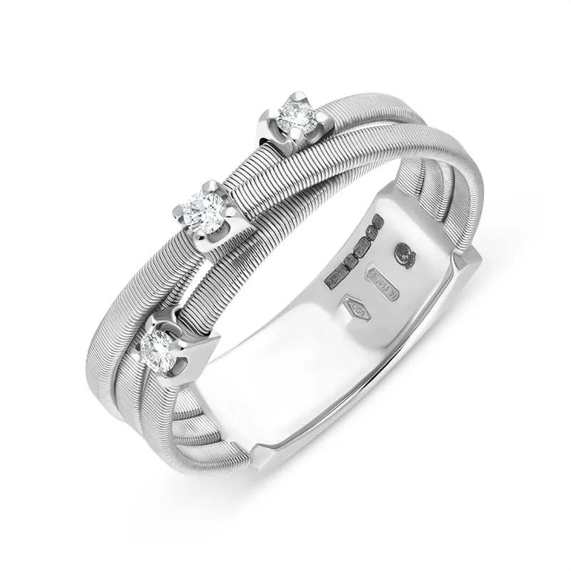 Marco Bicego Goa 18ct White Gold 0.09ct Diamond Ring