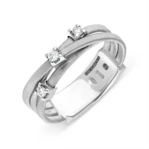 Marco Bicego Goa 18ct White Gold 0.09ct Diamond Ring