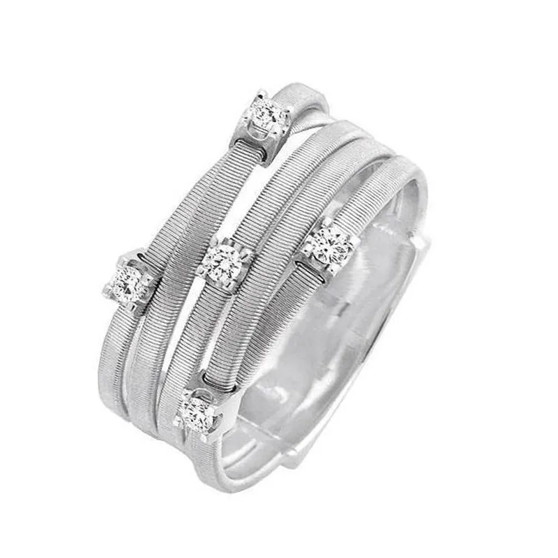 Marco Bicego Goa 18ct White Gold 0.15ct Diamond Ring