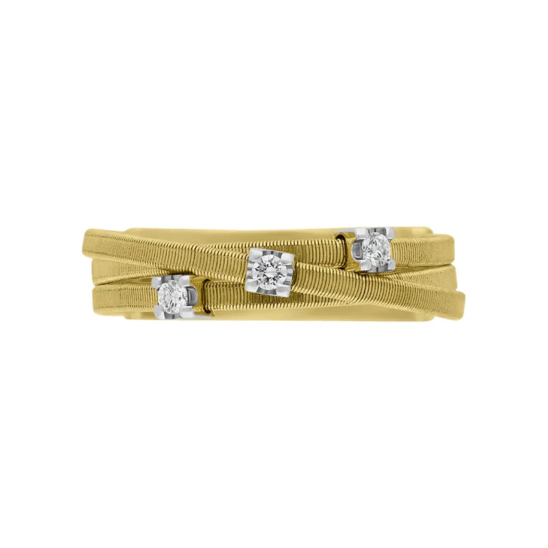 Marco Bicego Goa 18ct Yellow Gold 0.09ct Diamond Ring