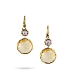 Marco Bicego Jaipur 18ct Yellow Gold Amethyst Citrine Drop Earrings D