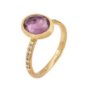 Marco Bicego Jaipur 18ct Yellow Gold Amethyst Diamond Ring