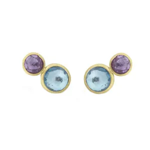 Marco Bicego Jaipur 18ct Yellow Gold Amethyst Topaz Stud Earrings D