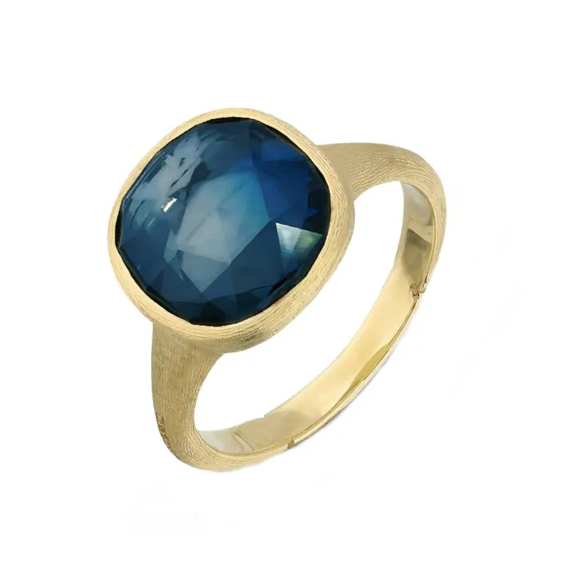 Marco Bicego Jaipur 18ct Yellow Gold Blue Topaz Ring D