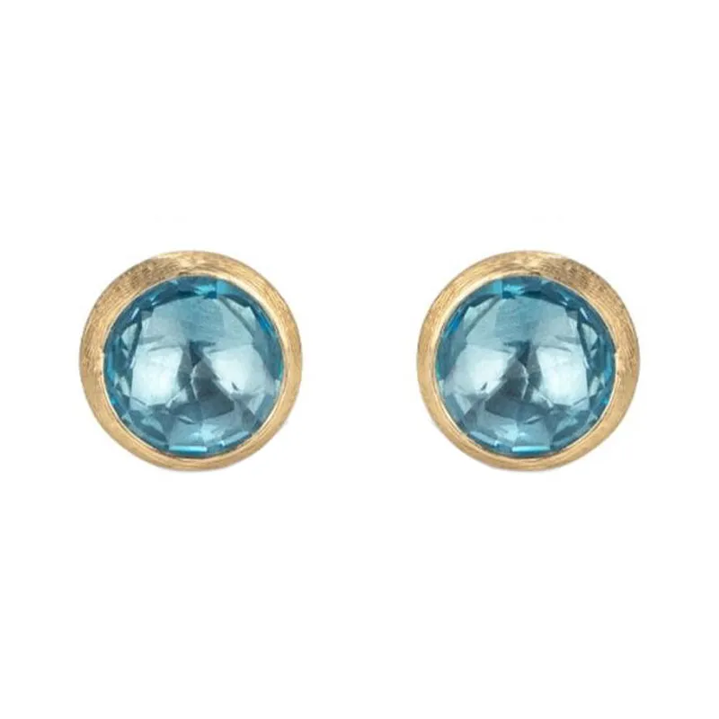 Marco Bicego Jaipur 18ct Yellow Gold Blue Topaz Stud Earrings