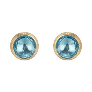Marco Bicego Jaipur 18ct Yellow Gold Blue Topaz Stud Earrings