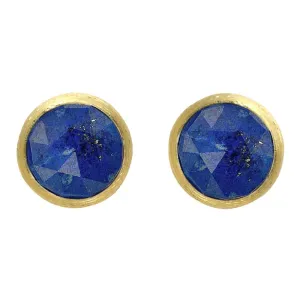 Marco Bicego Jaipur 18ct Yellow Gold Lapis Lazuli Petite Stud Earrings D