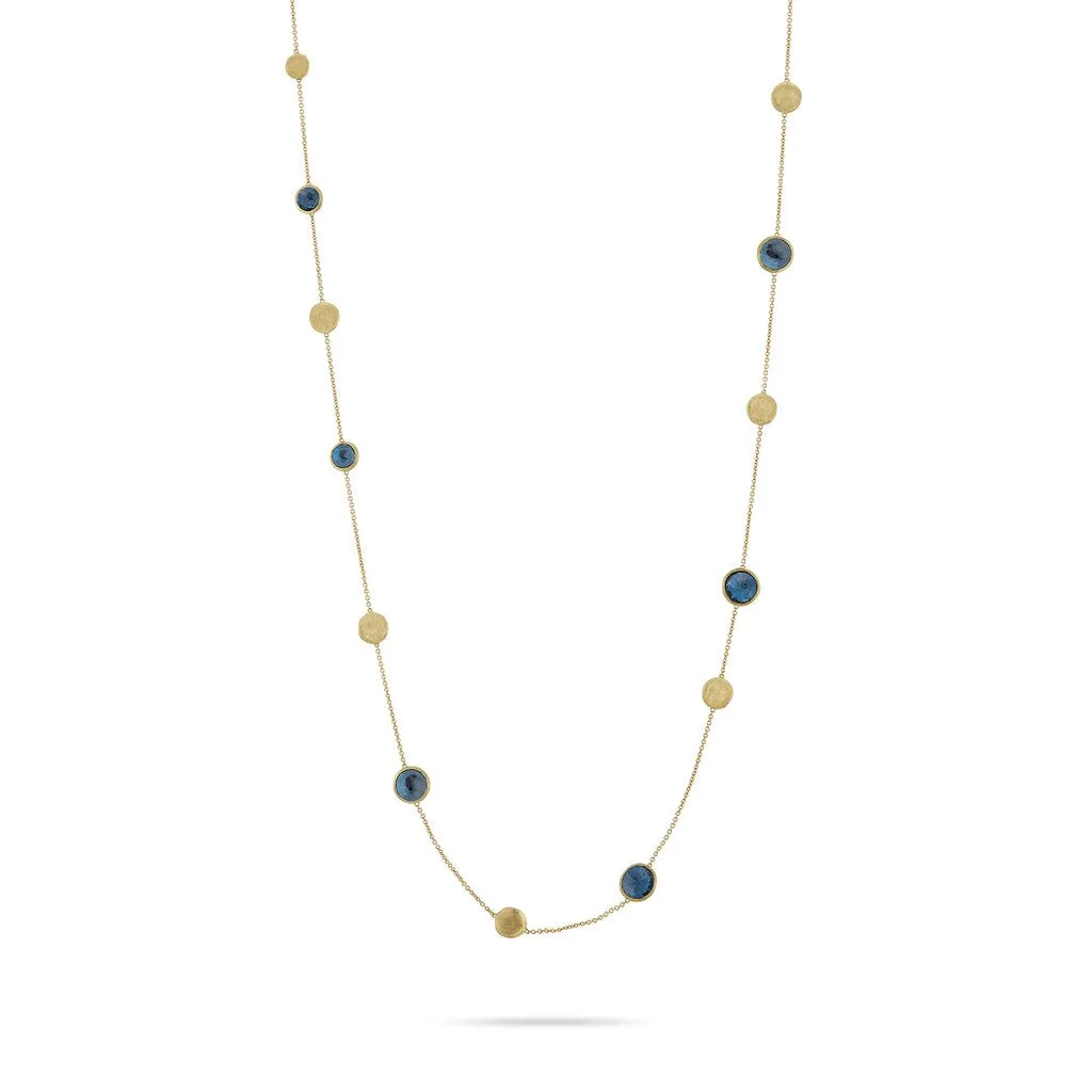 Marco Bicego Jaipur 18ct Yellow Gold London Blue Topaz Long Necklace D