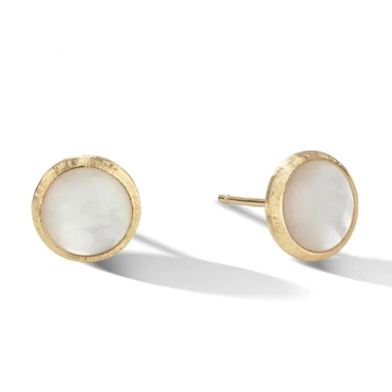Marco Bicego Jaipur 18ct Yellow Gold Mother of Pearl Petite Stud Earrings