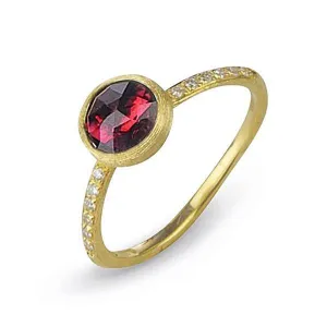 Marco Bicego Jaipur 18ct Yellow Gold Pink Tourmaline Diamond Ring