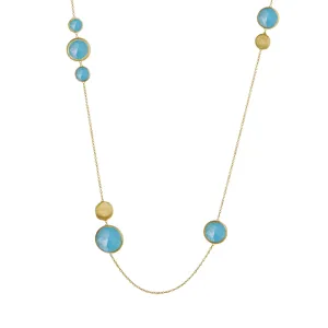 Marco Bicego Jaipur 18ct Yellow Gold Turquoise Long Necklace D