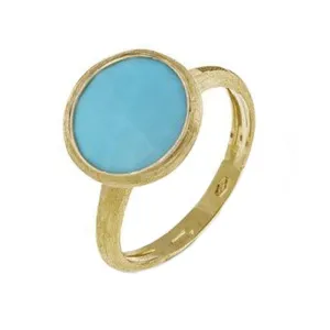 Marco Bicego Jaipur 18ct Yellow Gold Turquoise Medium Stacking Ring D