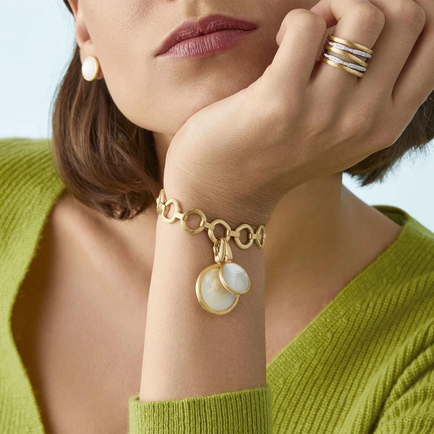 Marco Bicego Jaipur Link 18ct Yellow Gold Circle Link Bracelet