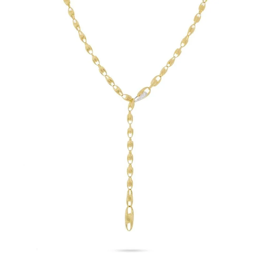 Marco Bicego Lucia 18ct Yellow Gold 0.20ct Diamond Lariat Necklace