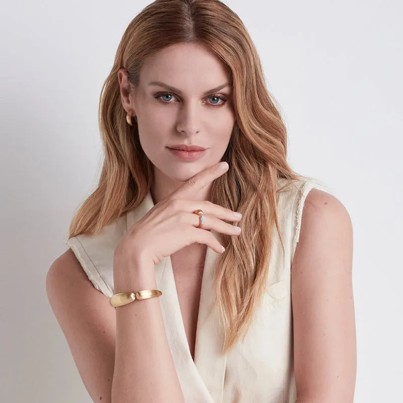 Marco Bicego Lucia 18ct Yellow Gold 0.35ct Diamond Kissing Ring D