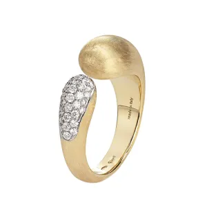Marco Bicego Lucia 18ct Yellow Gold 0.35ct Diamond Kissing Ring D