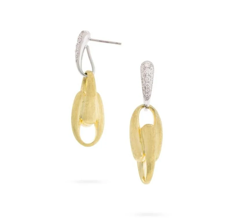 Marco Bicego Lucia 18ct Yellow Gold 0.39ct Diamond Link Drop Earrings