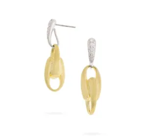 Marco Bicego Lucia 18ct Yellow Gold 0.39ct Diamond Link Drop Earrings