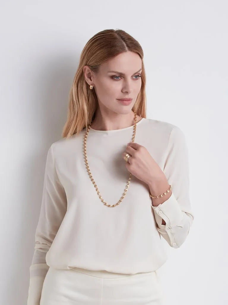 Marco Bicego Lucia 18ct Yellow Gold Small Link Long Chain Necklace