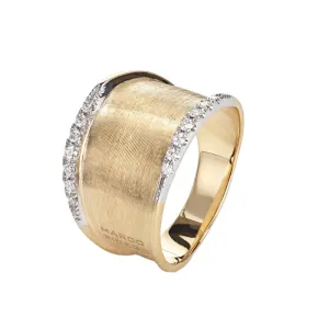 Marco Bicego Lunaria 18ct Yellow Gold 0.14ct Diamond Small Ring