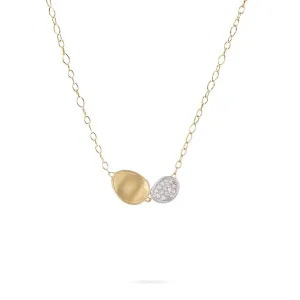 Marco Bicego Lunaria 18ct Yellow Gold 0.20ct Diamond Pave Necklace D