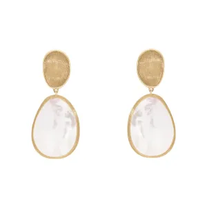 Marco Bicego Lunaria 18ct Yellow Gold Mother of Pearl Drop Earrings