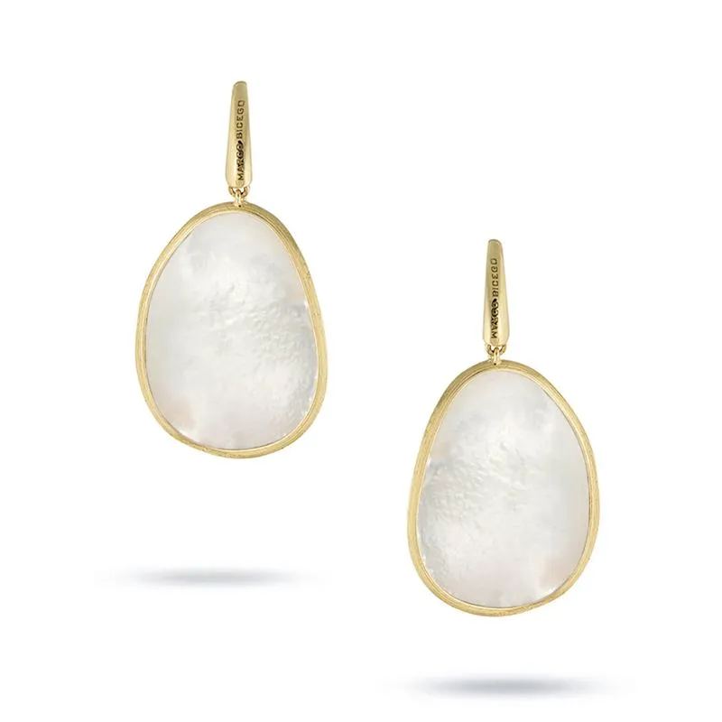 Marco Bicego Lunaria 18ct Yellow Gold White Mother of Pearl Drop Earrings