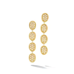 Marco Bicego Lunaria Alta 18ct Yellow Gold 1.06ct Diamond Drop Earrings