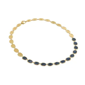 Marco Bicego Lunaria Alta 18ct Yellow Gold Sapphire Necklace