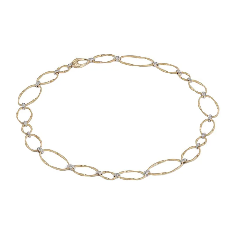 Marco Bicego Marrakech Onde 18ct Yellow Gold Diamond Necklace