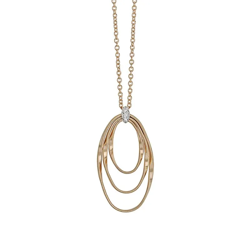 Marco Bicego Marrakech Onde 18ct Yellow Gold Diamond Pendant Necklace