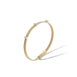 Marco Bicego Masai 18ct Yellow Gold 0.18ct Diamond Bracelet