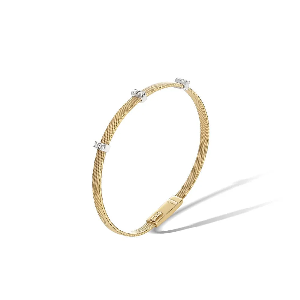 Marco Bicego Masai 18ct Yellow Gold 0.18ct Diamond Bracelet