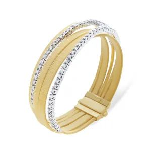 Marco Bicego Masai 18ct Yellow Gold 2.28ct Diamond Crossover Bracelet