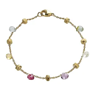 Marco Bicego Paradise 18ct Yellow Gold Mixed Stone Bracelet