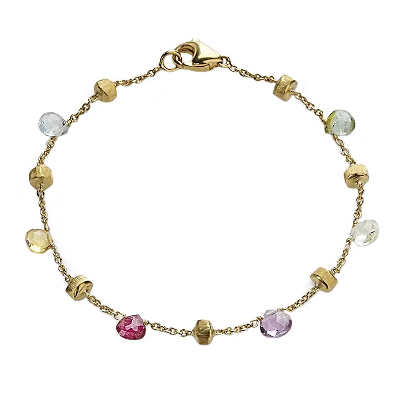 Marco Bicego Paradise 18ct Yellow Gold Mixed Stone Bracelet