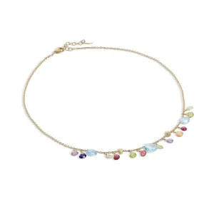 Marco Bicego Paradise 18ct Yellow Gold Mixed Stone Single Strand Necklace D