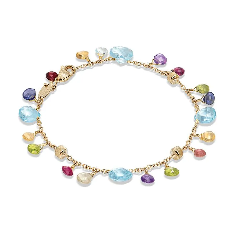 Marco Bicego Paradise 18ct Yellow Gold Multicolour Gemstone Bracelet