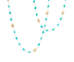 Marco Bicego Siviglia 18ct Yellow Gold & Turquoise Long Necklace
