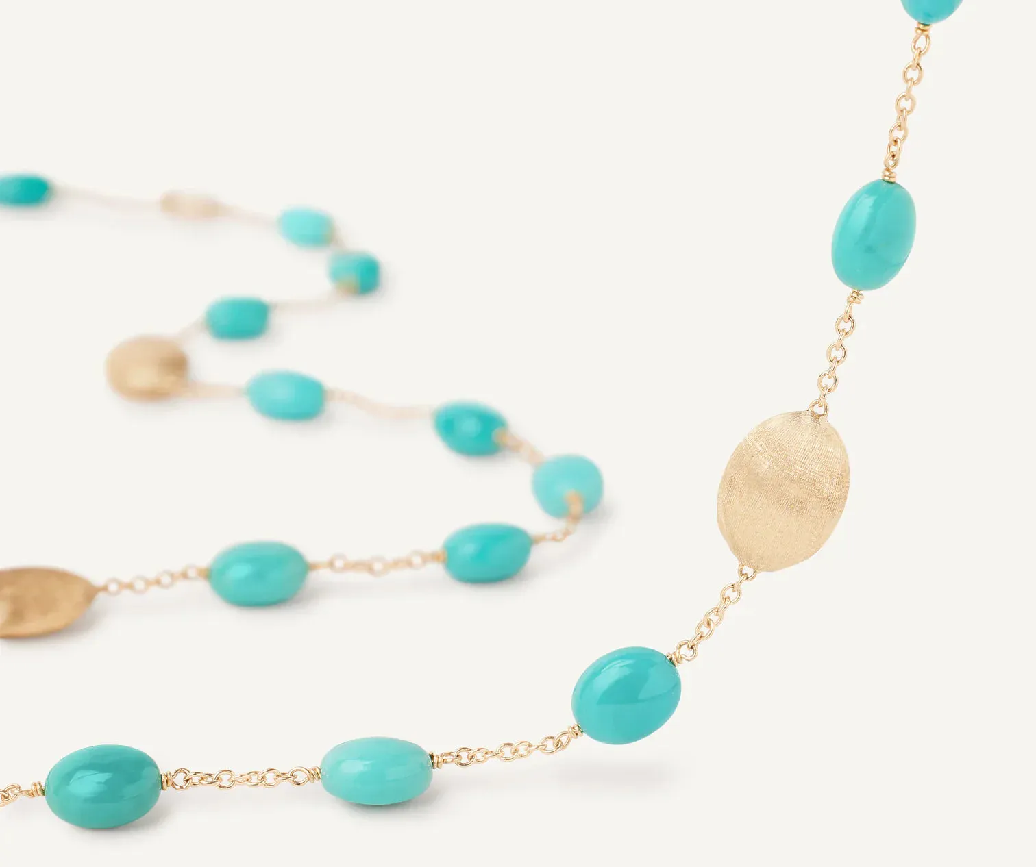 Marco Bicego Siviglia 18ct Yellow Gold & Turquoise Long Necklace