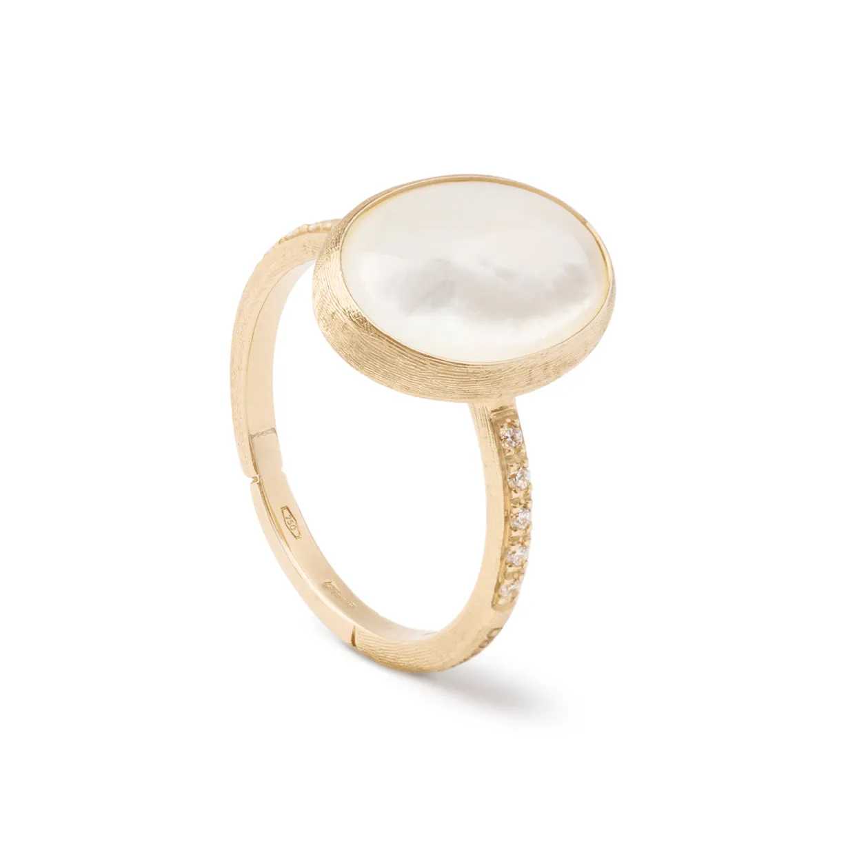Marco Bicego Siviglia 18ct Yellow Gold Mother of Pearl Diamond Ring