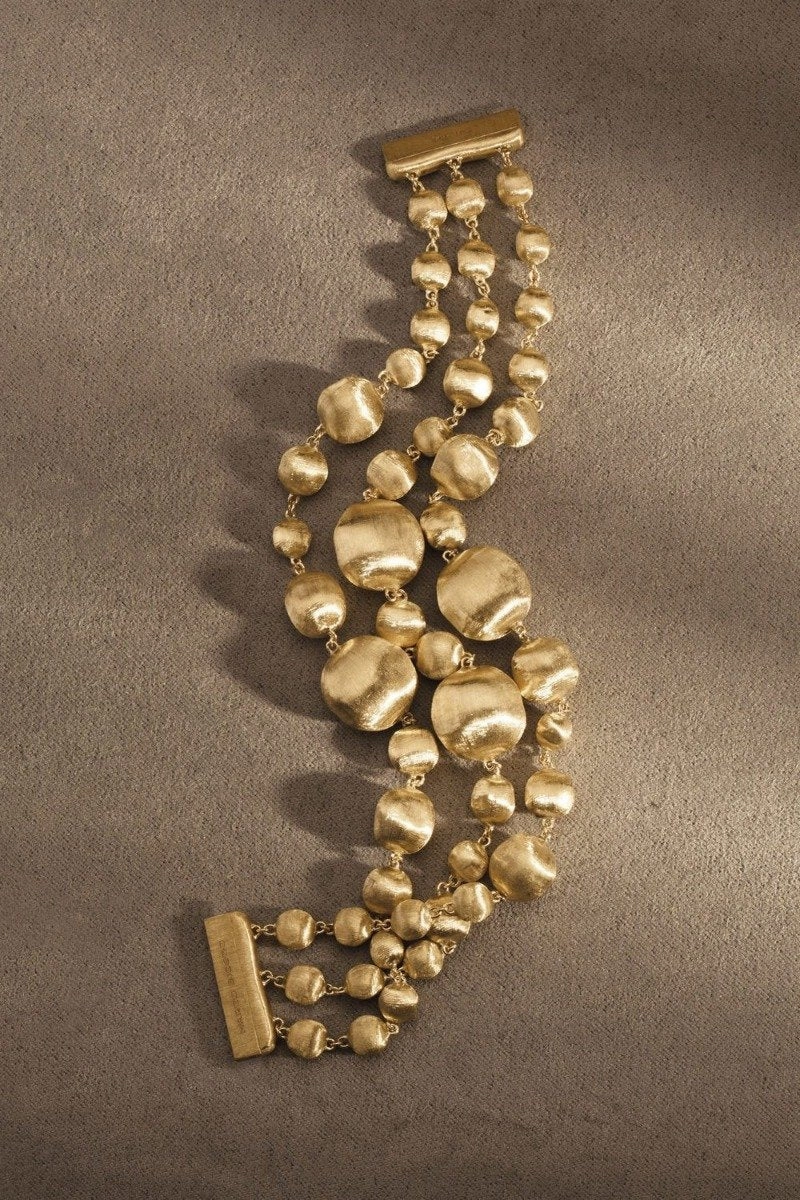 Marco Bicego Africa 18ct Yellow Gold Three Strand Bracelet