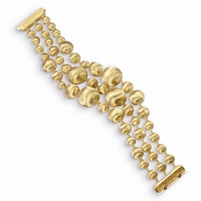 Marco Bicego Africa 18ct Yellow Gold Three Strand Bracelet
