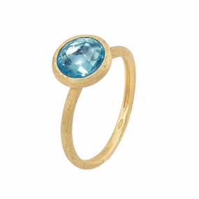 Marco Bicego Jaipur 18ct Yellow Gold Blue Topaz Ring